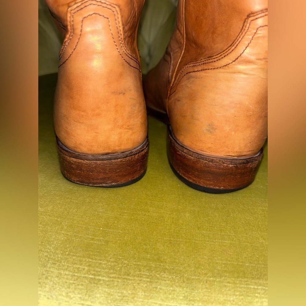 El Dorado Men's size 10.5 D Handmade Tan Leather Roper Cowboy Westen Boots​ - Picture 9 of 10